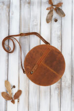 Natural leather bag model 191522 Galanter -2